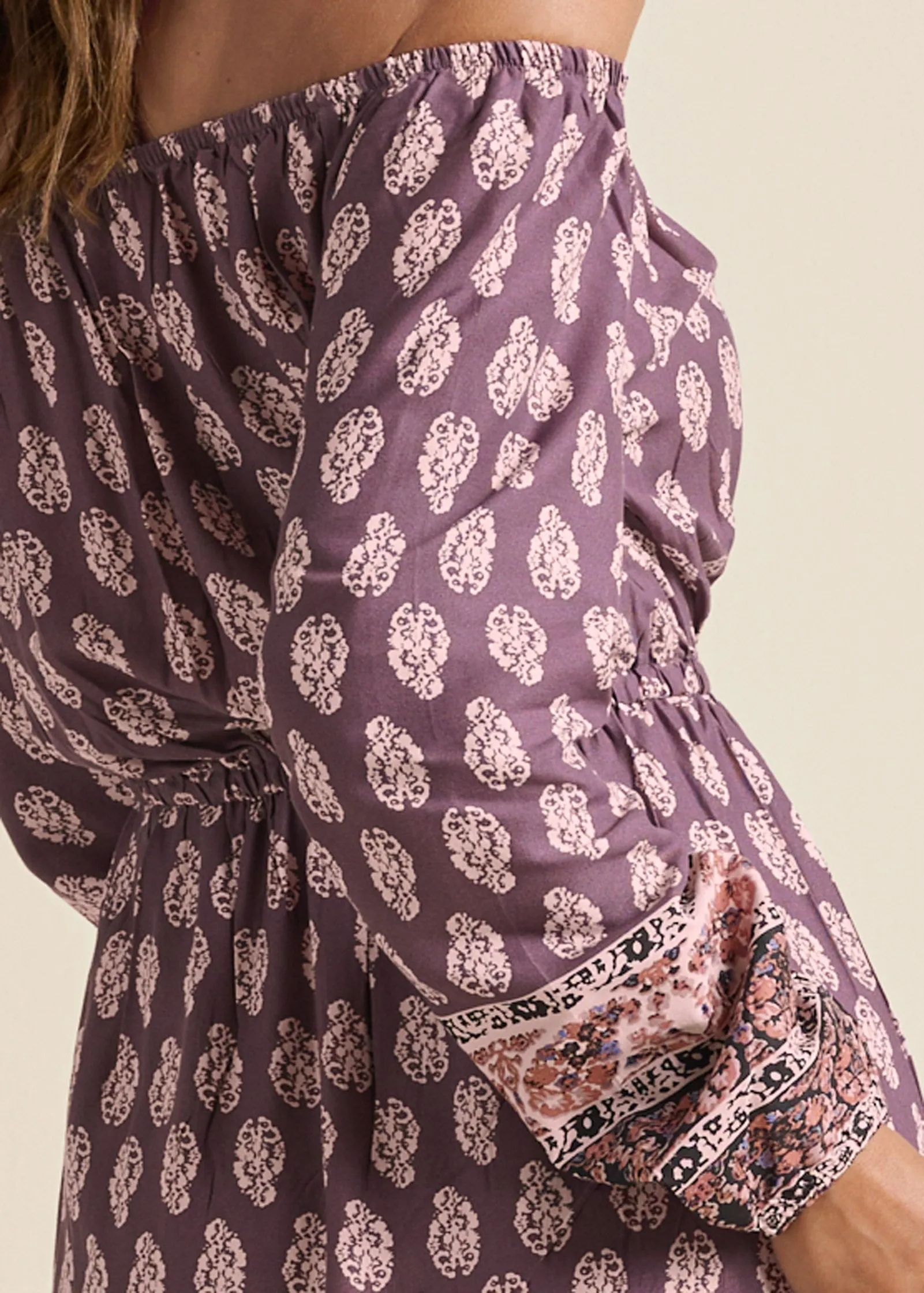 Paisley Printed Maxi Dress - Purple Multi sold by VENUS product image thumbnail 4