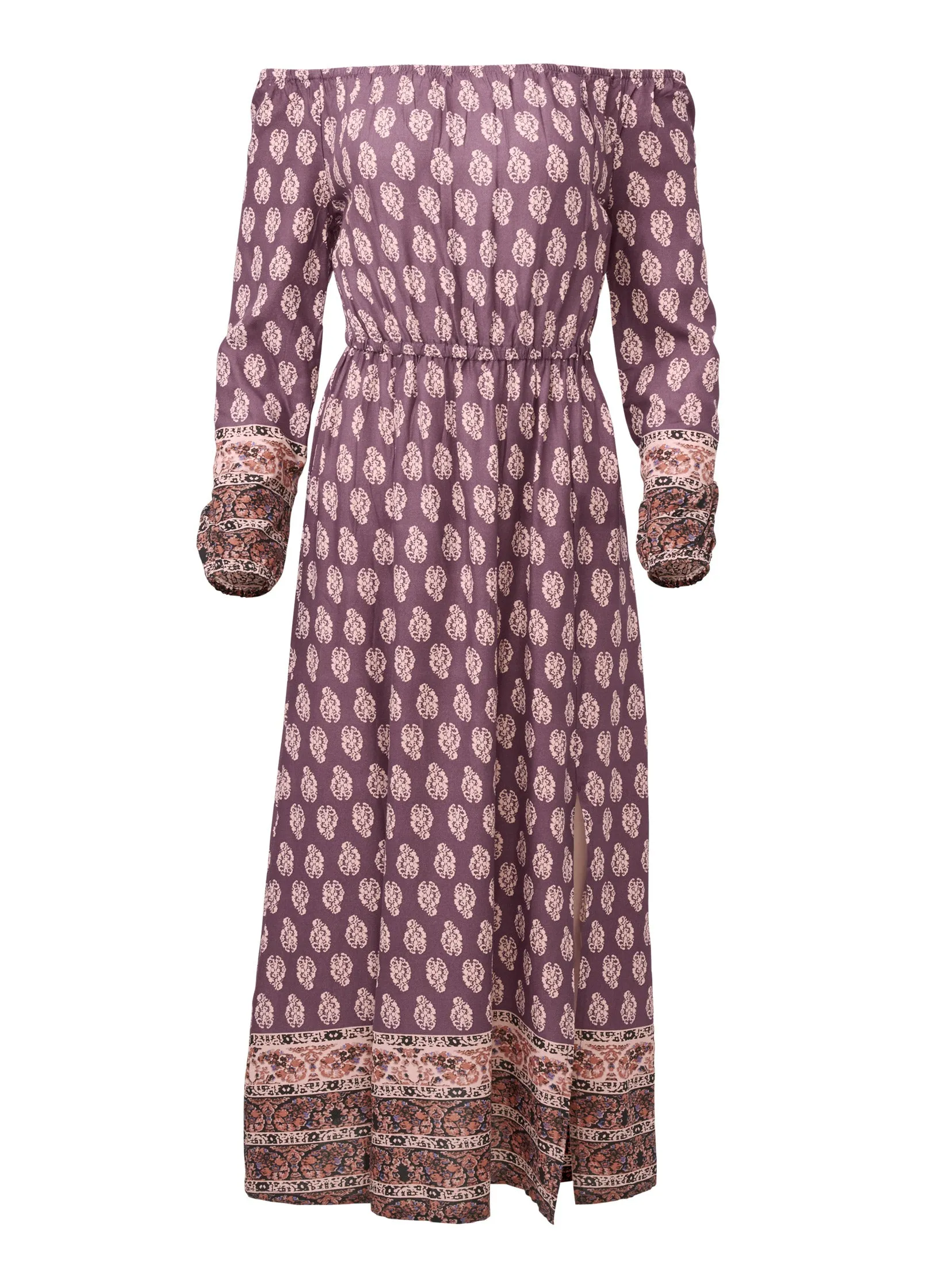 Paisley Printed Maxi Dress - Purple Multi sold by VENUS product image thumbnail 5
