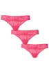 Pearl By VENUS® Allover Lace Thong 3 Pack - Sweet Sangria sold by VENUS