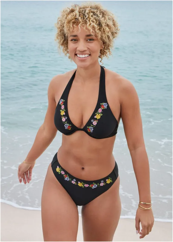 Embroidered Hipster Bottom - Fiesta Romance Embroidery sold by VENUS