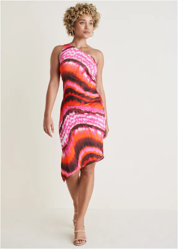 One Shoulder Dress - Desert Agate sold by VENUS