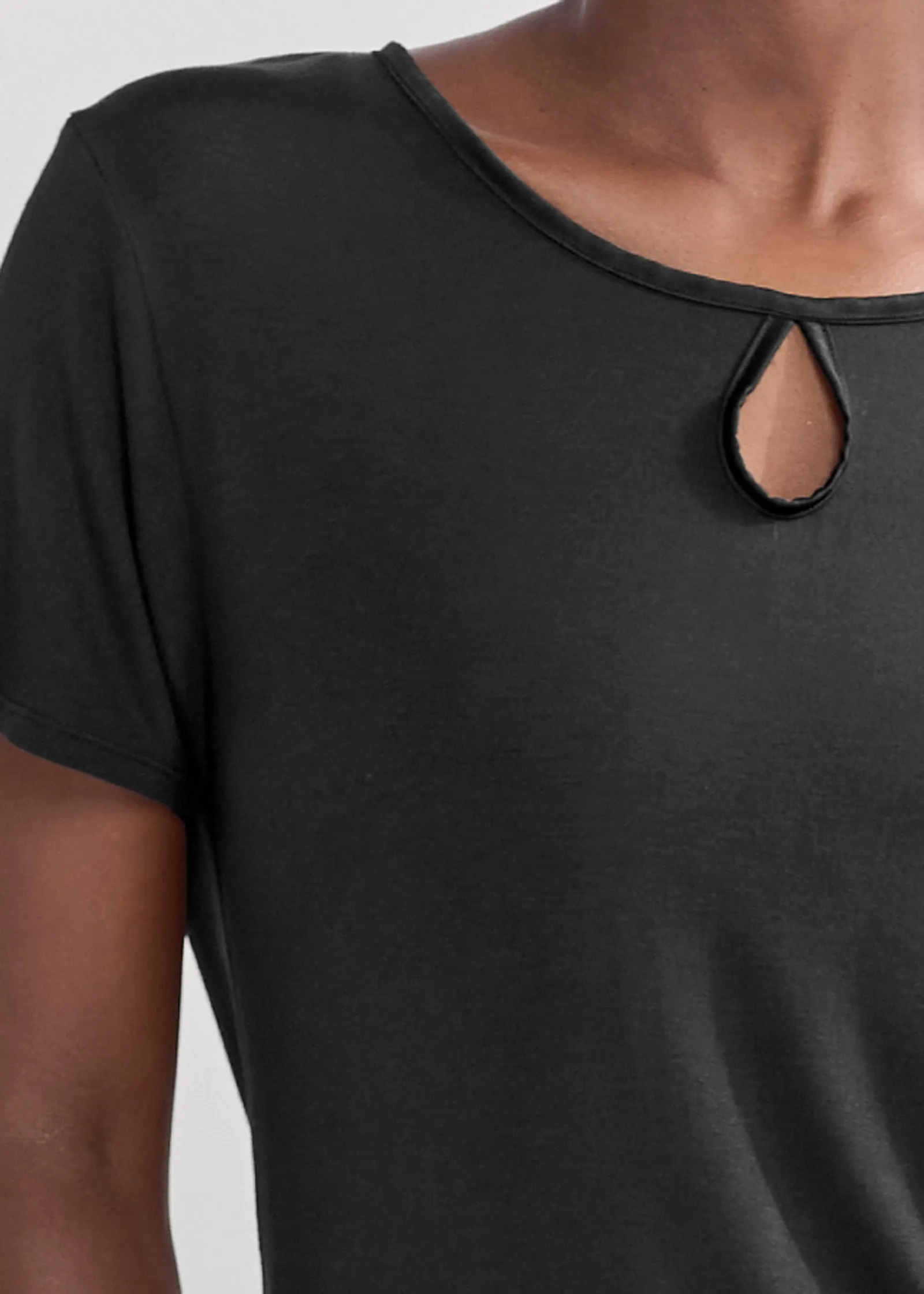 Satin Detail Sleep Top - Black sold by VENUS product image thumbnail 4