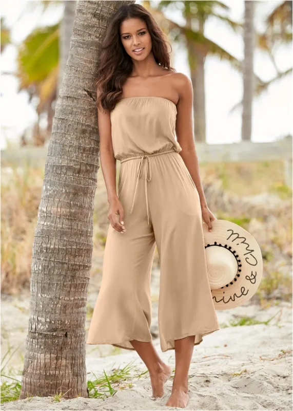 Strapless Jumpsuit - Blush sold by VENUS