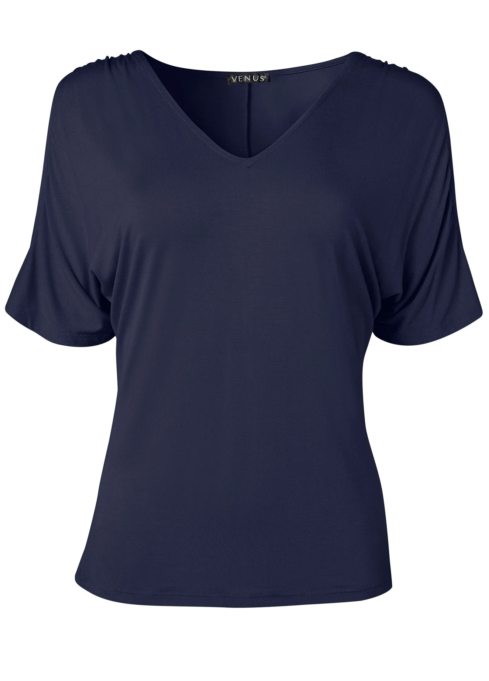 Cold-Shoulder V-Neck Top - Navy sold by VENUS product image thumbnail 5
