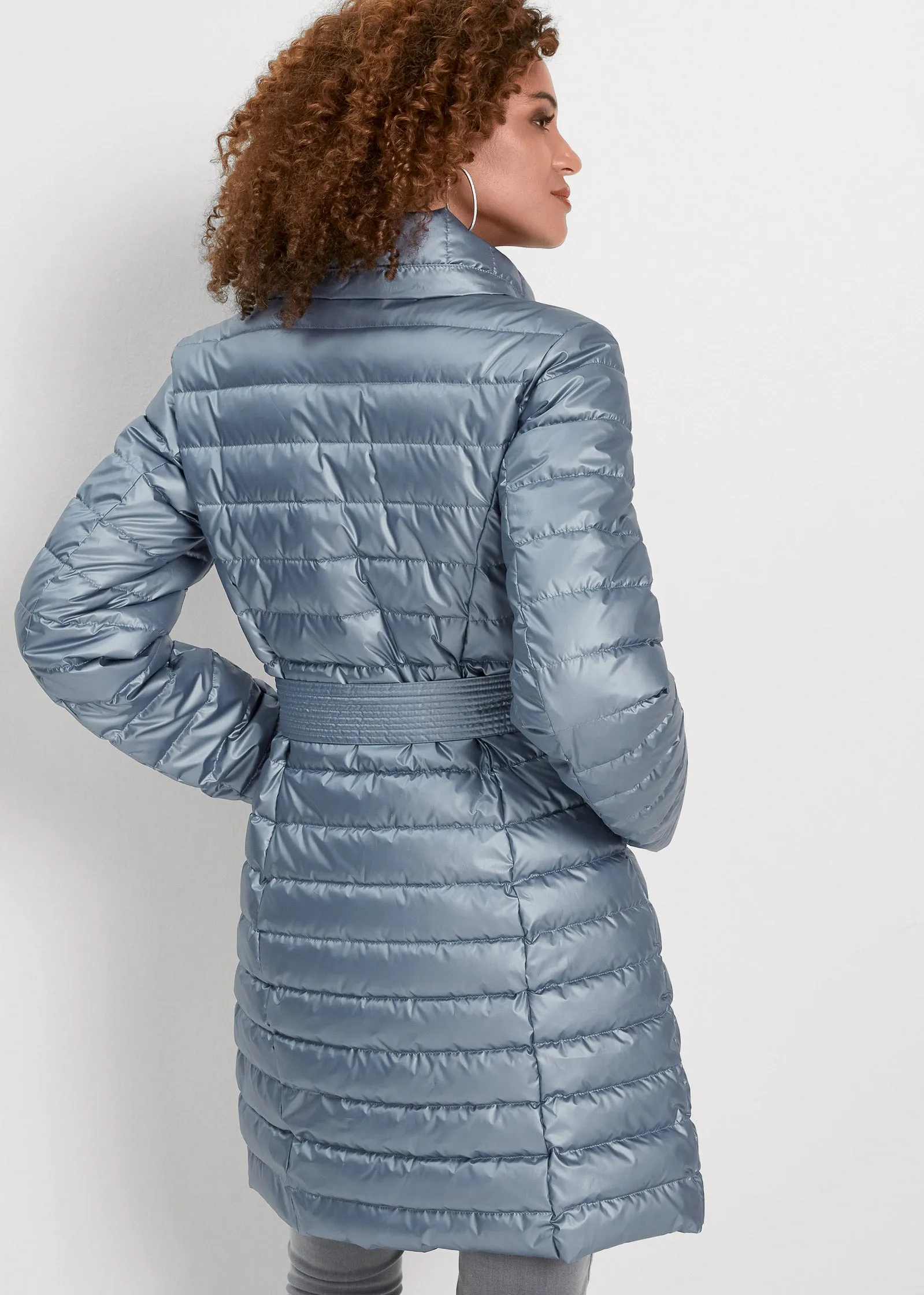 Metallic Puffer Coat - Blue sold by VENUS product image thumbnail 2