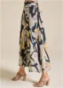 Printed Flowy Pants - Navy Multi sold by VENUS