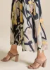 Printed Flowy Pants - Navy Multi sold by VENUS