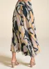 Printed Flowy Pants - Navy Multi sold by VENUS