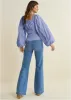 Smocked Eyelet Tassel Top - Light Blue sold by VENUS