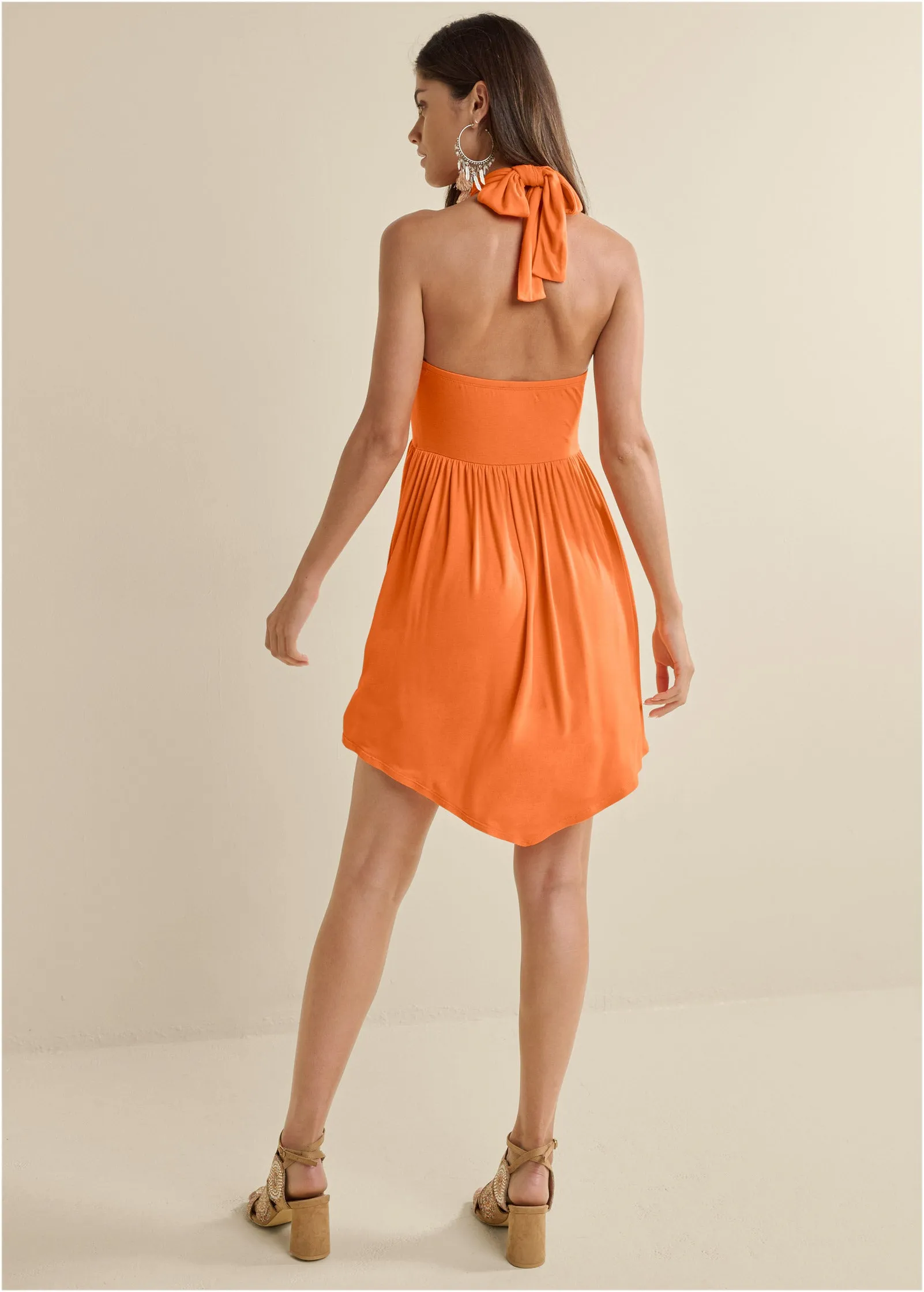 Convertible Halter Dress - Orange sold by VENUS product image thumbnail 3