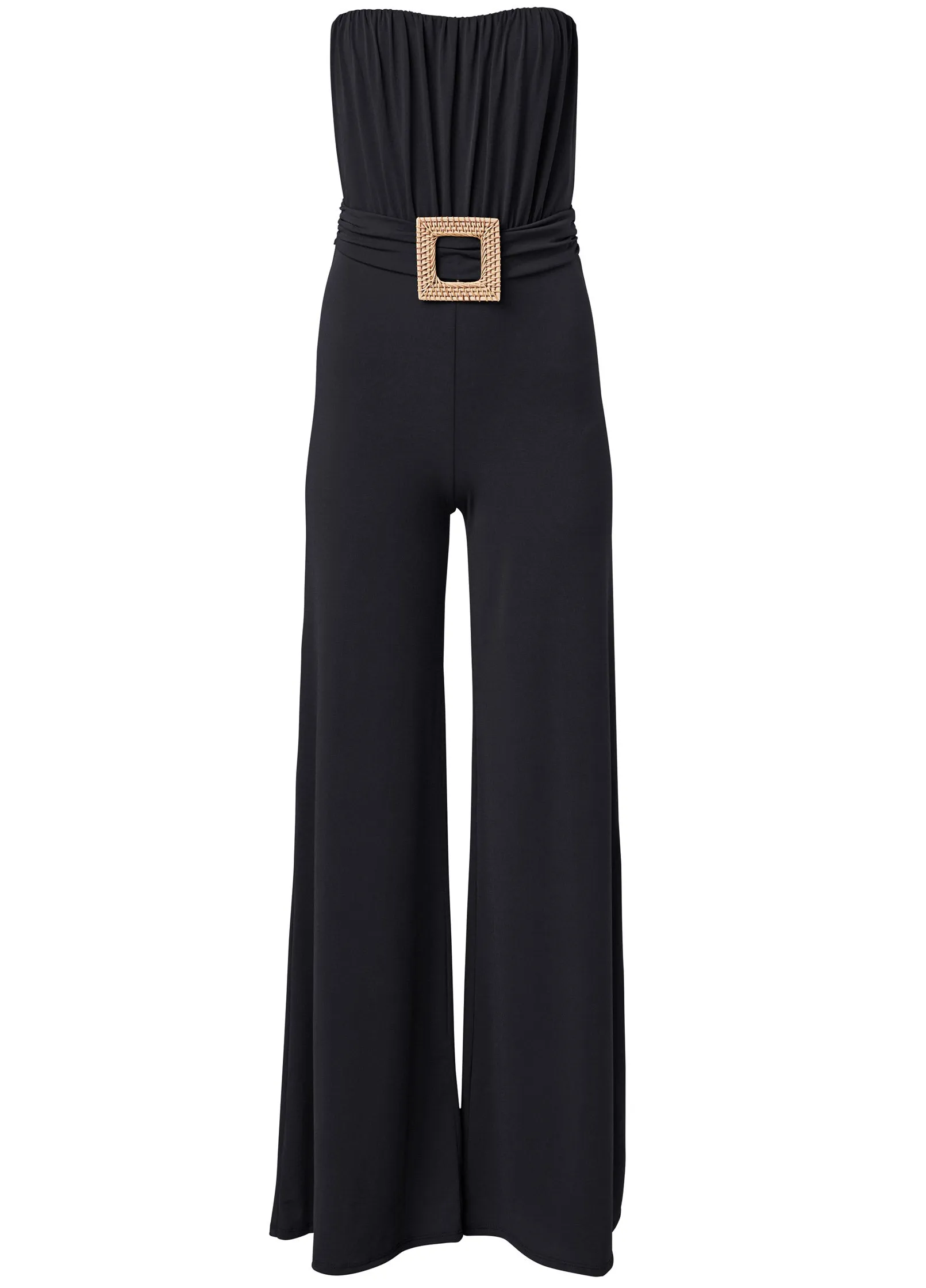 Strapless Belted Jumpsuit - Black sold by VENUS product image thumbnail 4
