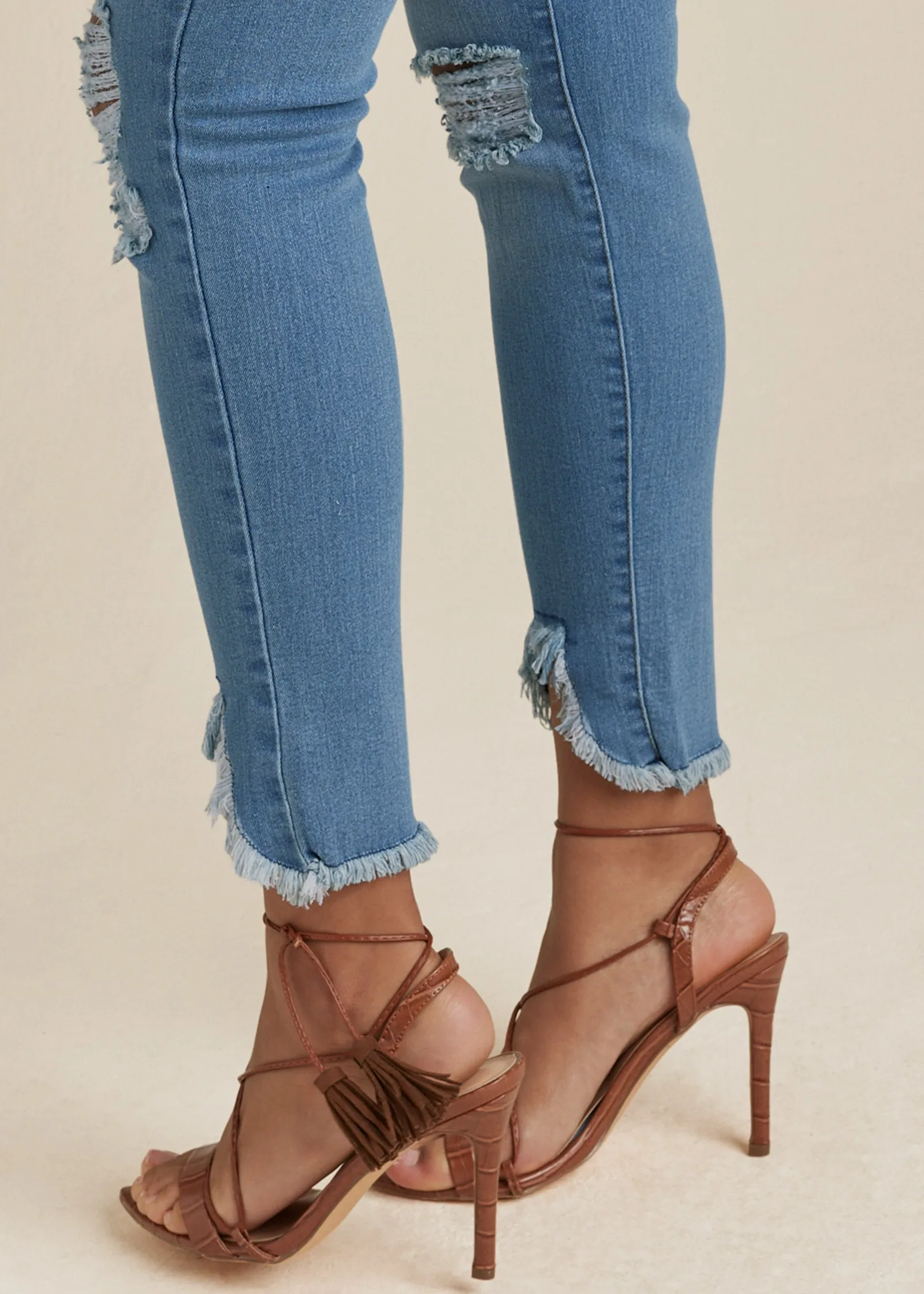 Triangle Hem Jeans - Medium Wash sold by VENUS product image thumbnail 5