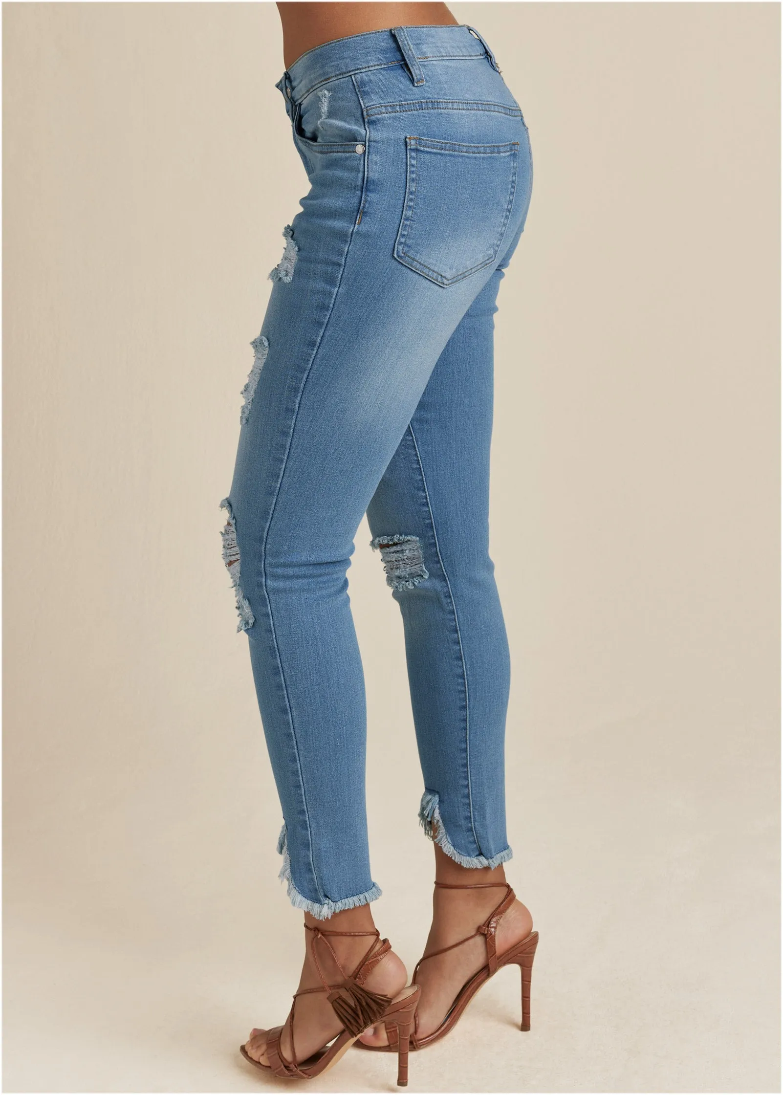 Triangle Hem Jeans - Medium Wash sold by VENUS product image thumbnail 3