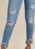 Triangle Hem Jeans - Medium Wash sold by VENUS