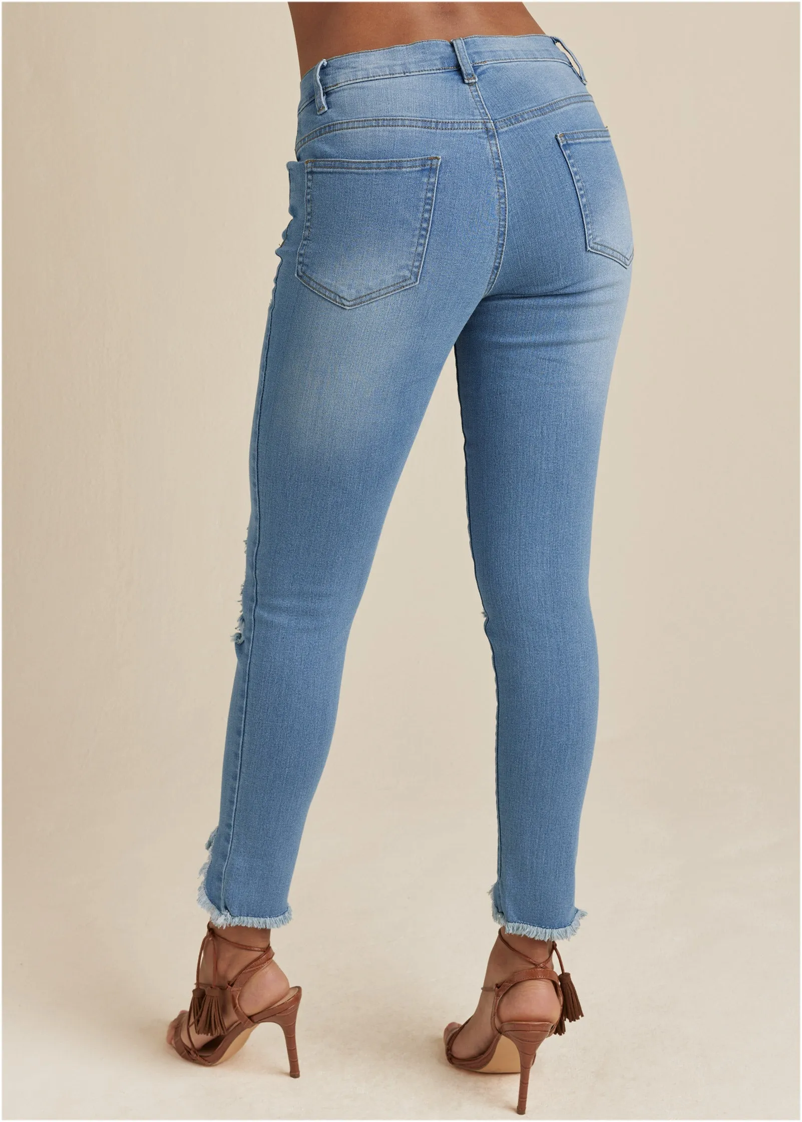 Triangle Hem Jeans - Medium Wash sold by VENUS product image thumbnail 2