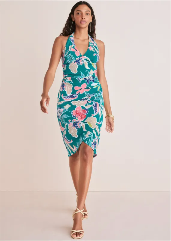 Halter Wrap Dress - Paradise Floral sold by VENUS