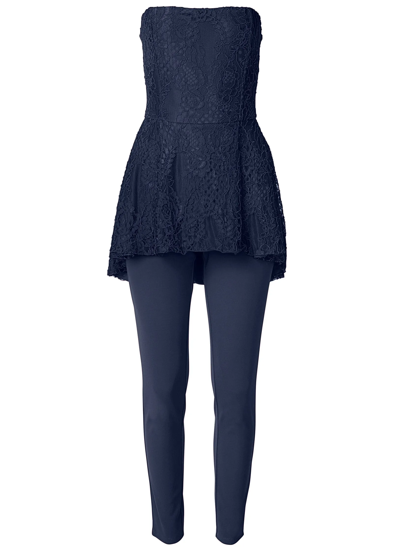 High-Low Detail Jumpsuit - Navy sold by VENUS product image thumbnail 3