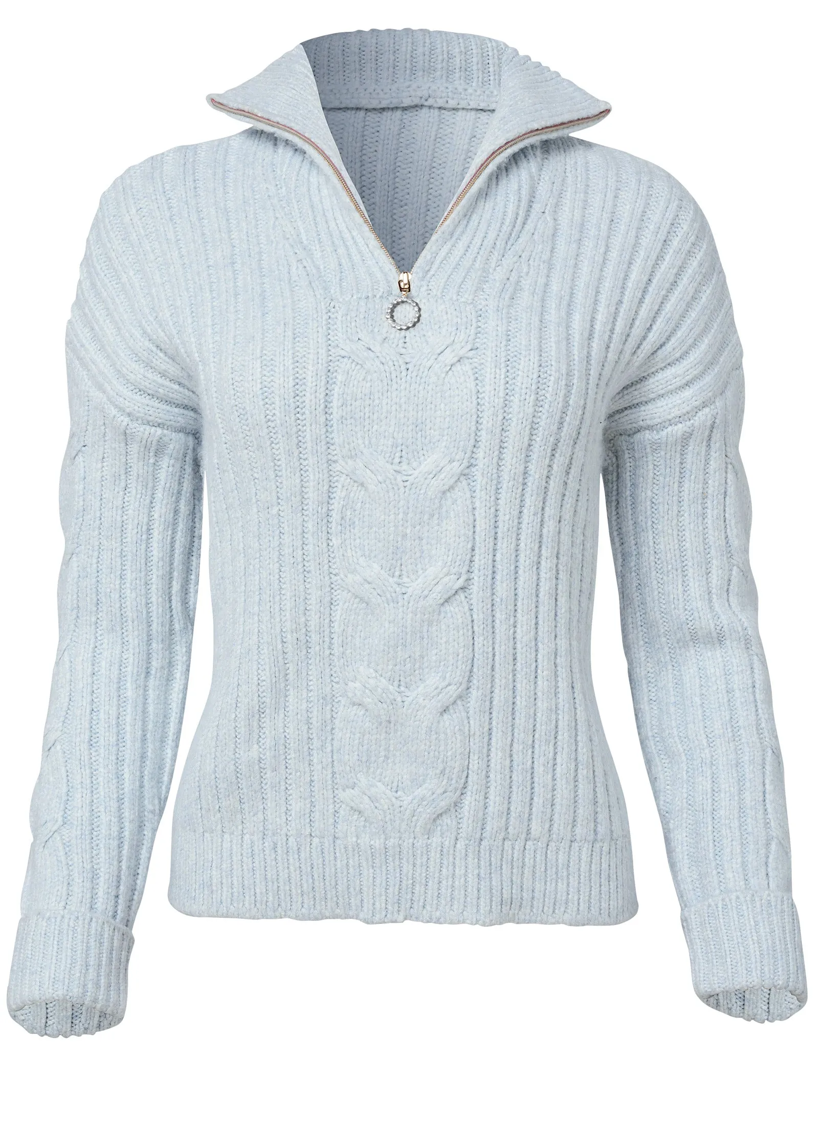 Quarter Zip Sweater - Heathered Blue sold by VENUS product image thumbnail 5