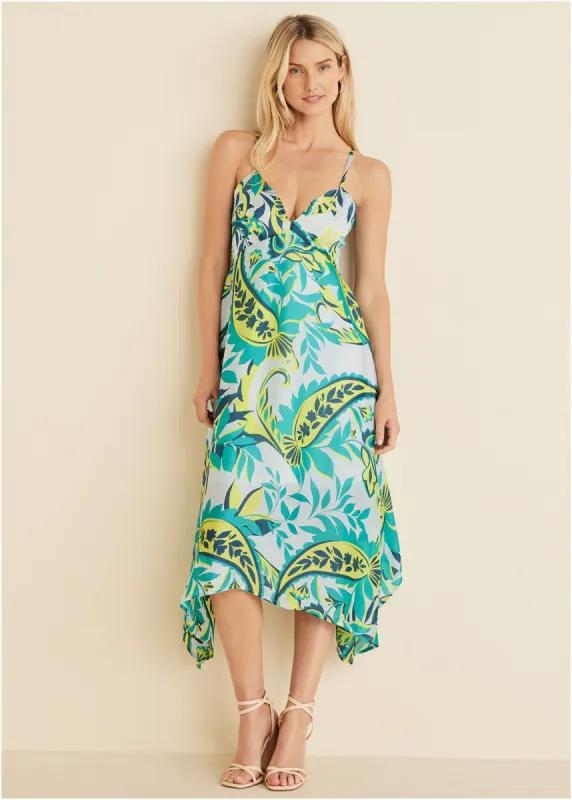 Sherbet Satin Tank Dress - Underwater Paisley sold by VENUS