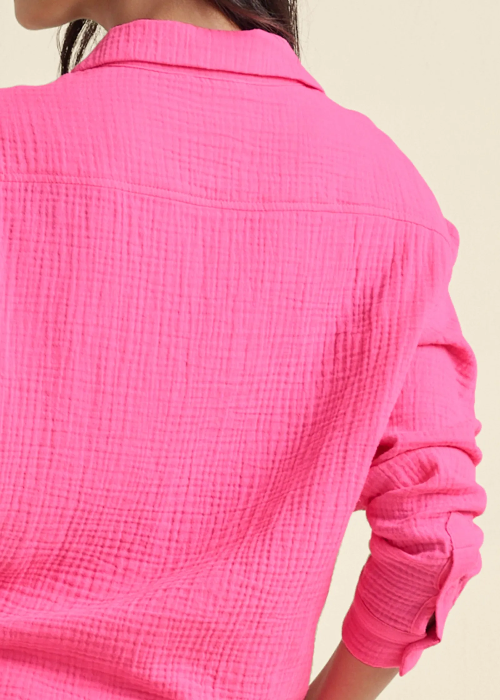 Textured button-down top - Pink sold by VENUS product image thumbnail 5
