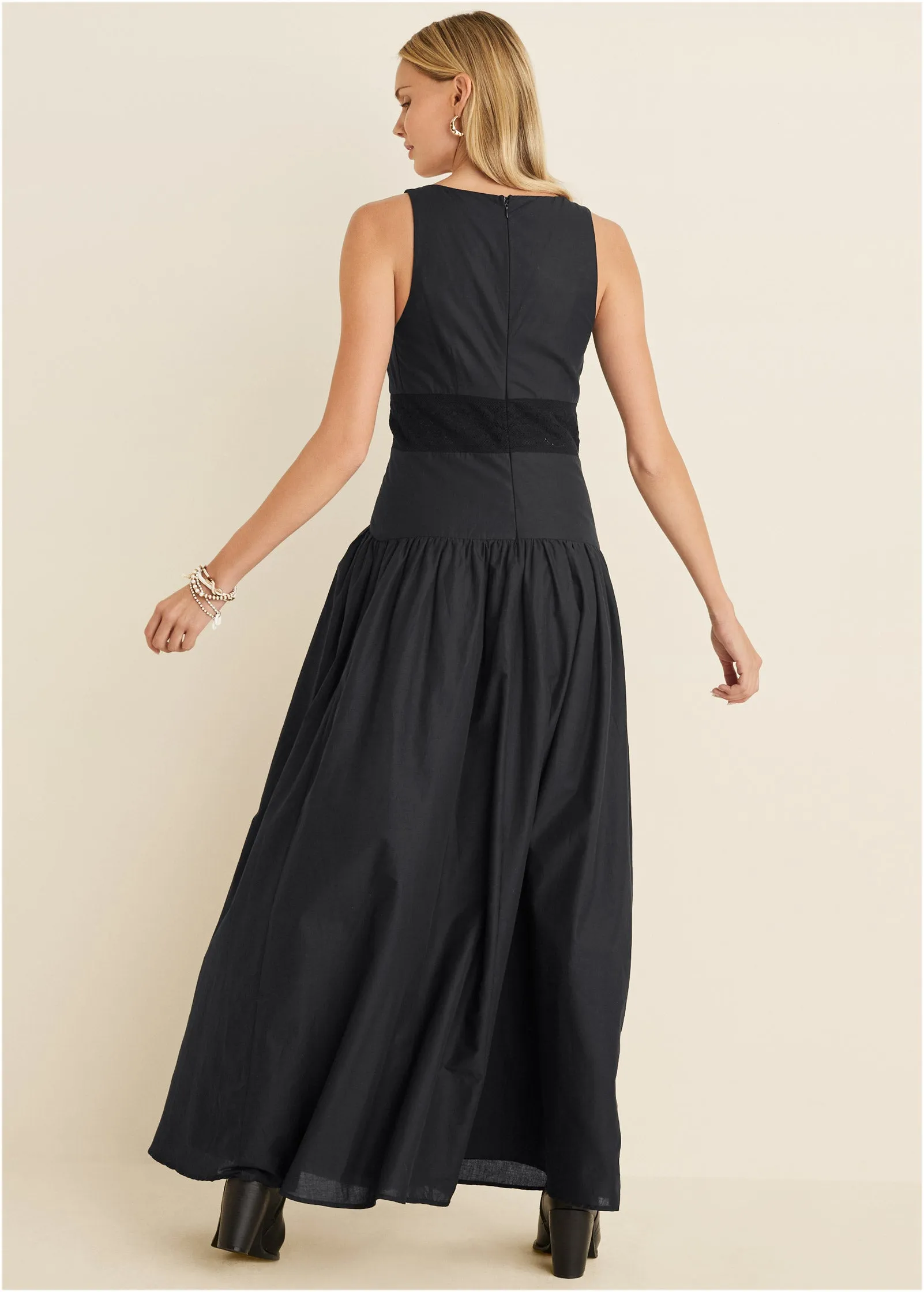 V-Neck Maxi Dress - Black sold by VENUS product image thumbnail 2
