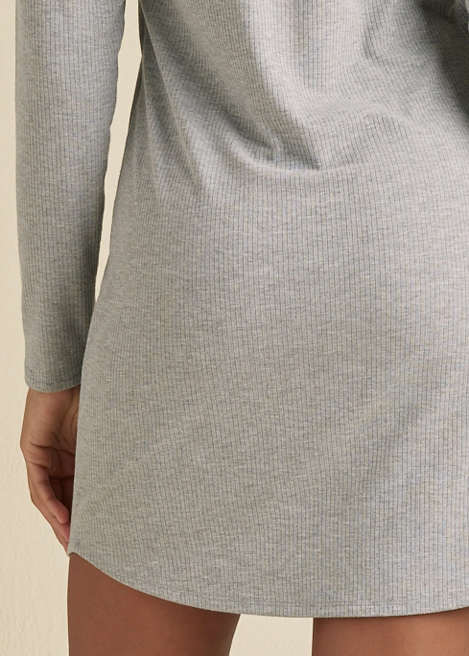 Ribbed T-Shirt Dress - Heather Grey sold by VENUS product image thumbnail 5