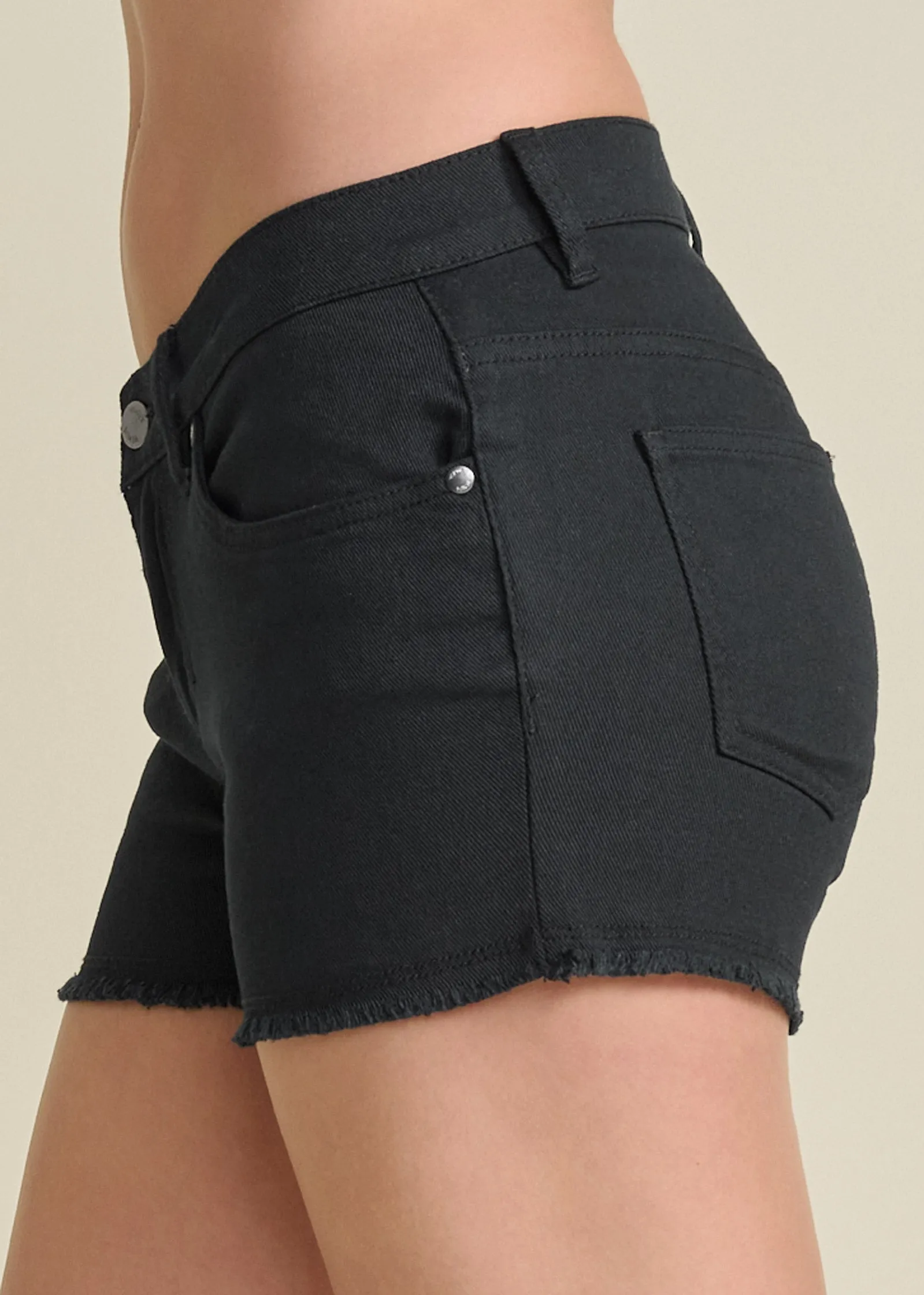 Jessica Cutoff Denim Shorts - Black sold by VENUS product image thumbnail 5