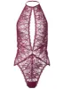 Front Keyhole Teddy - Burgundy sold by VENUS