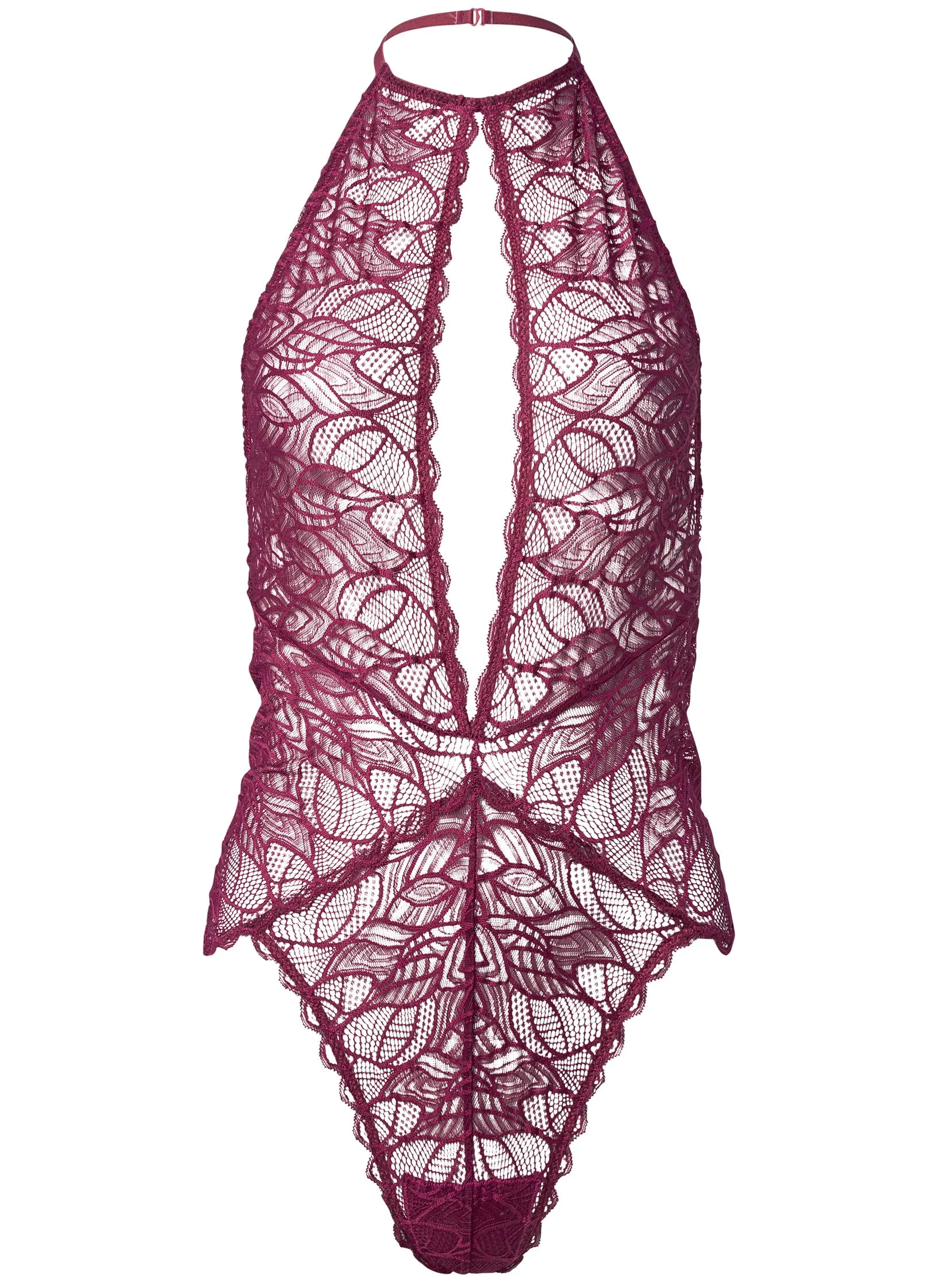 Front Keyhole Teddy - Burgundy sold by VENUS product image thumbnail 5