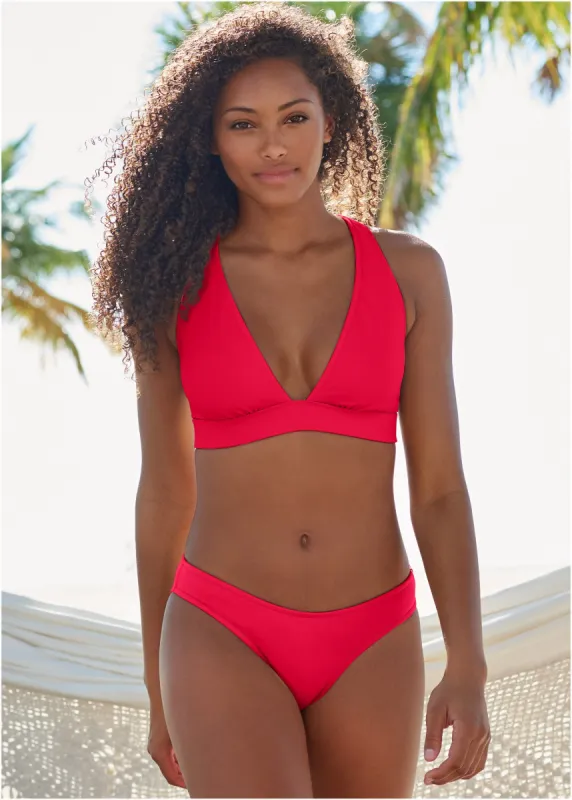 Sleek Cross Back Top - Red Hot sold by VENUS