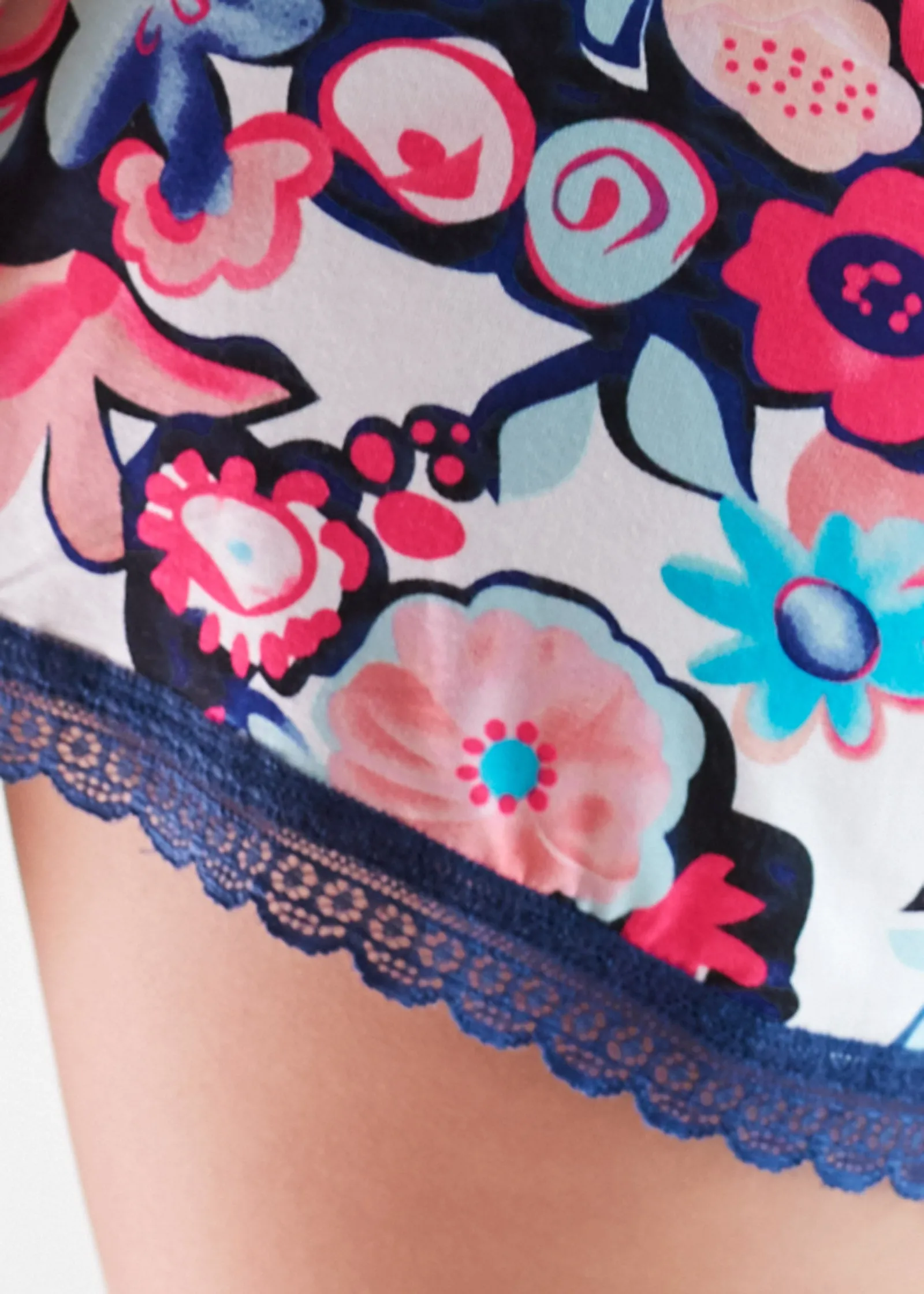 Lace Trim Sleep Romper - Passion Poppy sold by VENUS product image thumbnail 4