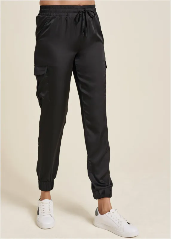 Cargo Jogger Pants  - Black sold by VENUS