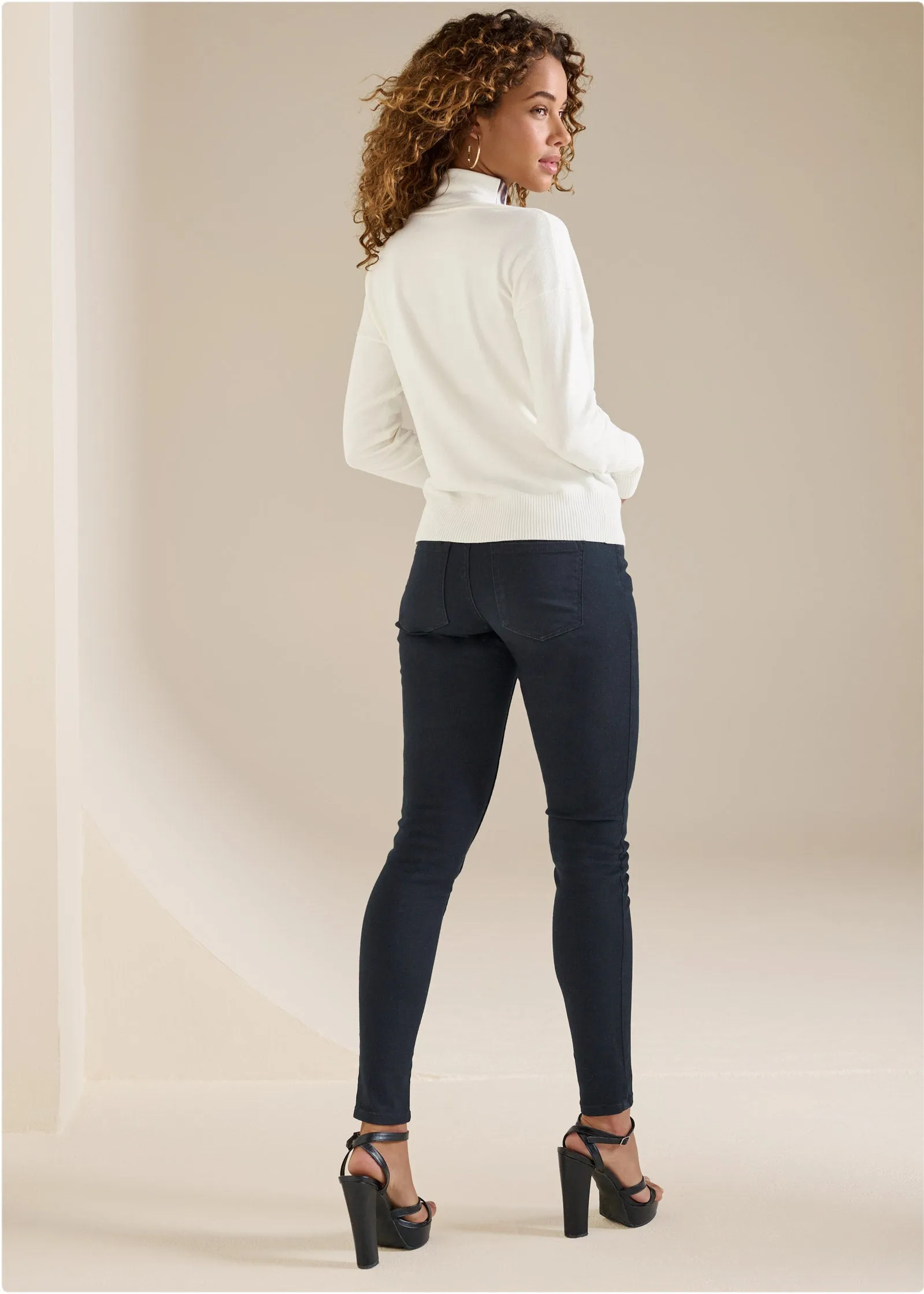 Leopard Turtle Neck Sweater - Blush Multi sold by VENUS product image thumbnail 3