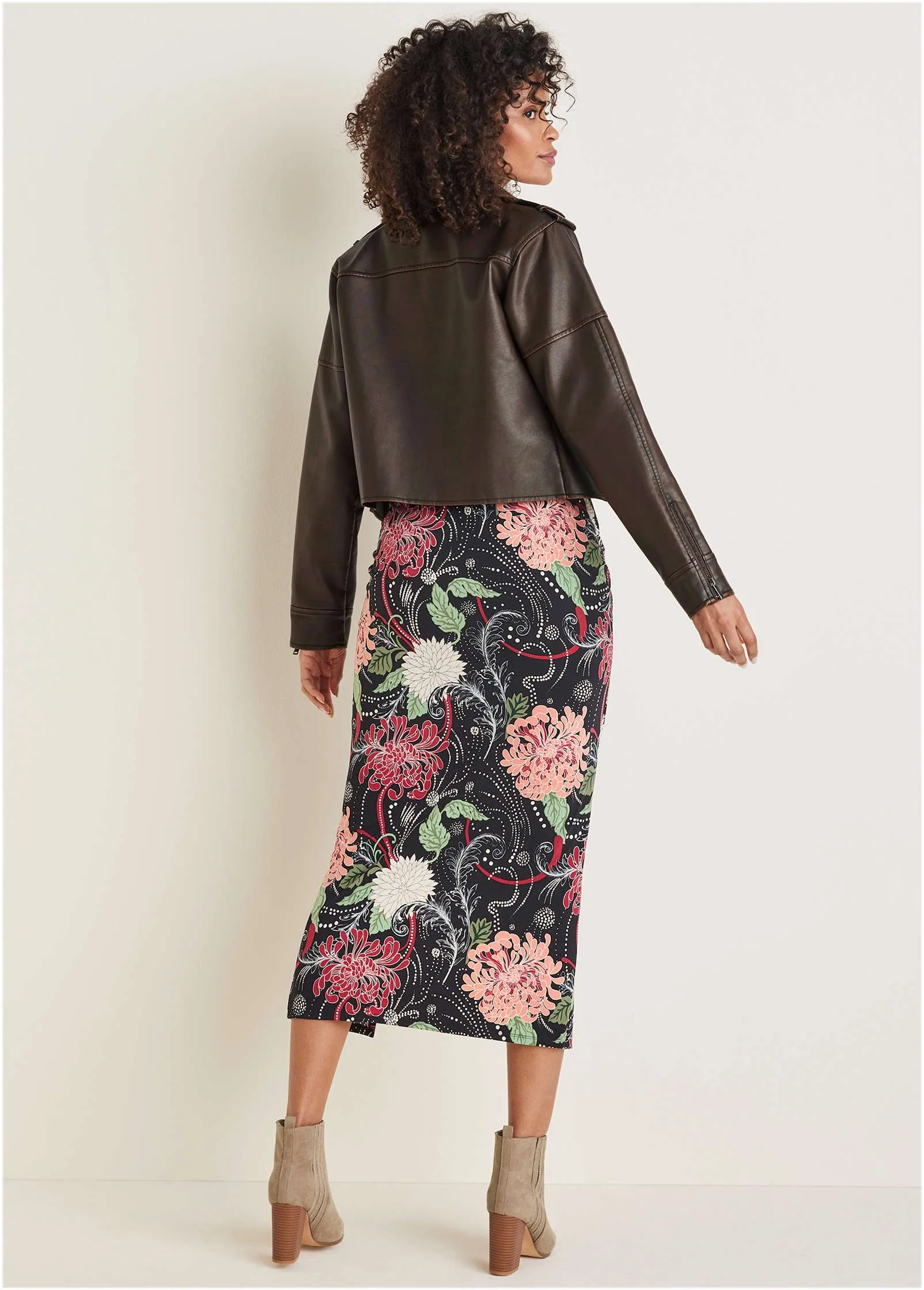 Distressed Leather Jacket - Distressed Brown sold by VENUS product image thumbnail 2