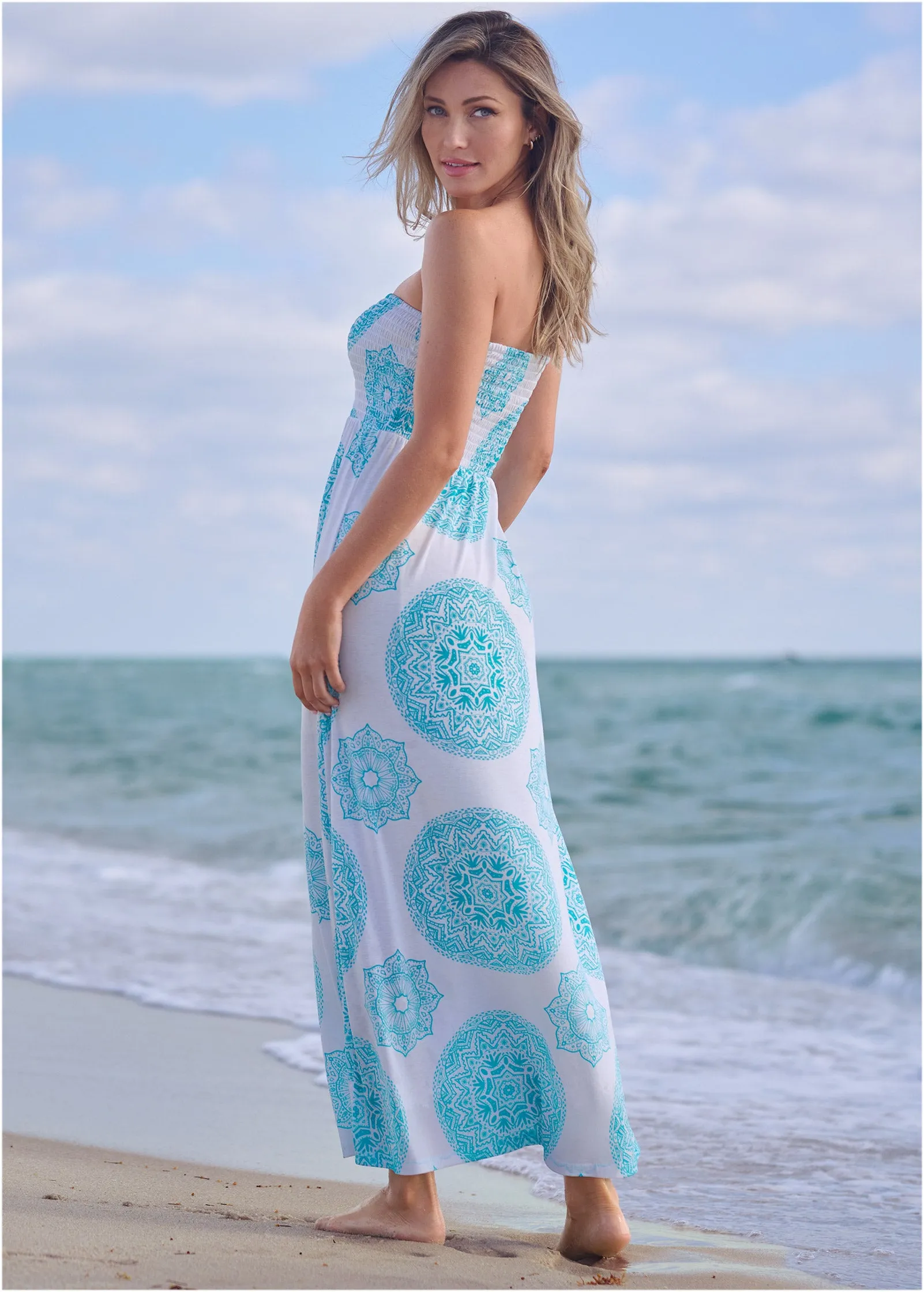 Maxi Dress - Aqua Reef Medallion sold by VENUS product image thumbnail 2