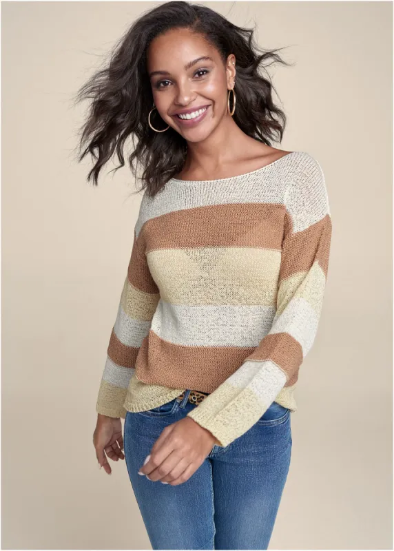 Striped Sweater - White Multi sold by VENUS