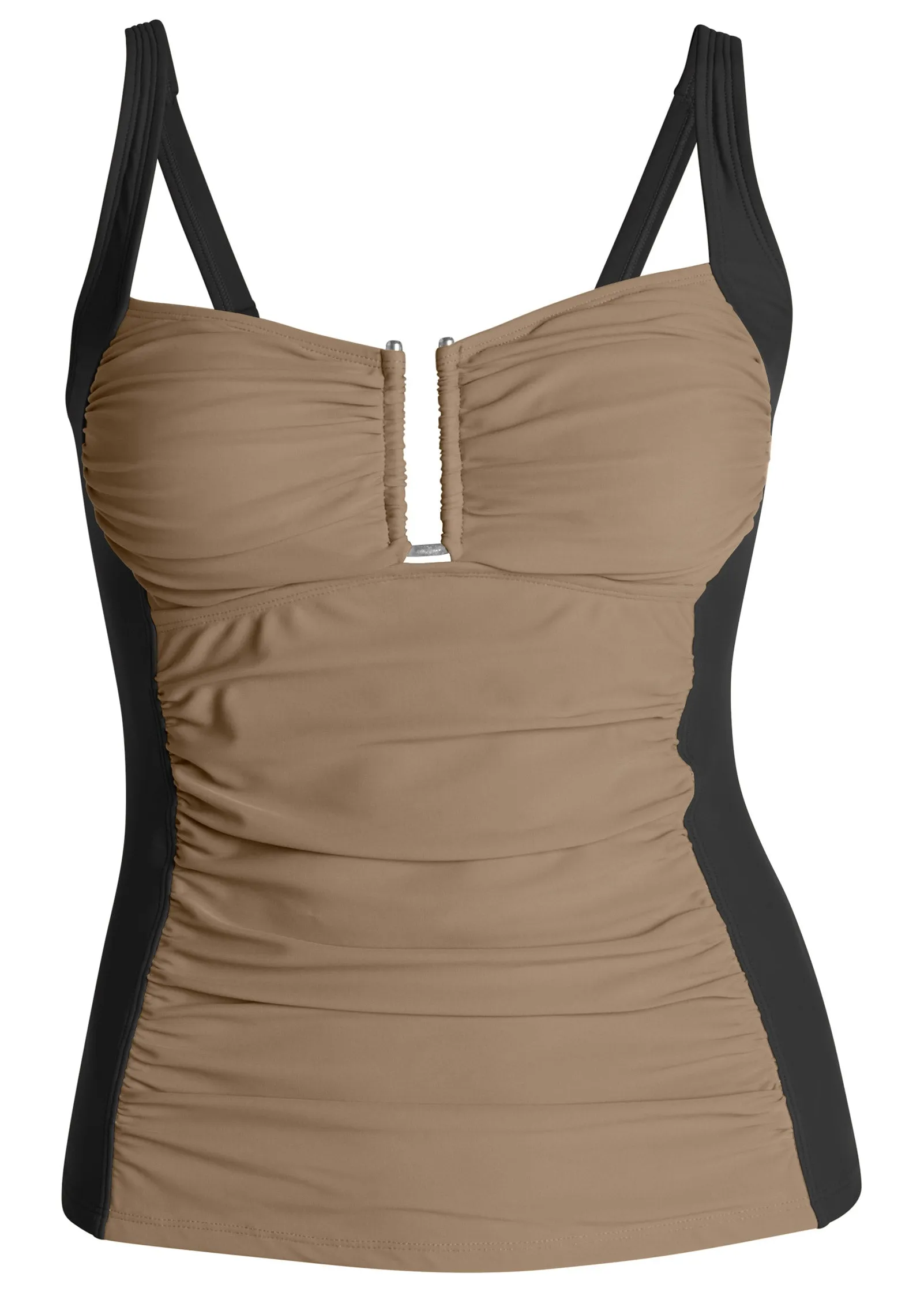 Slenderizing Tankini Top - Black & Sahara sold by VENUS product image thumbnail 5