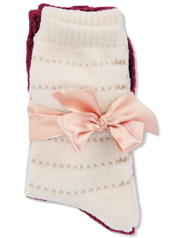 Cozy Socks 2 Pack - Red Multi sold by VENUS