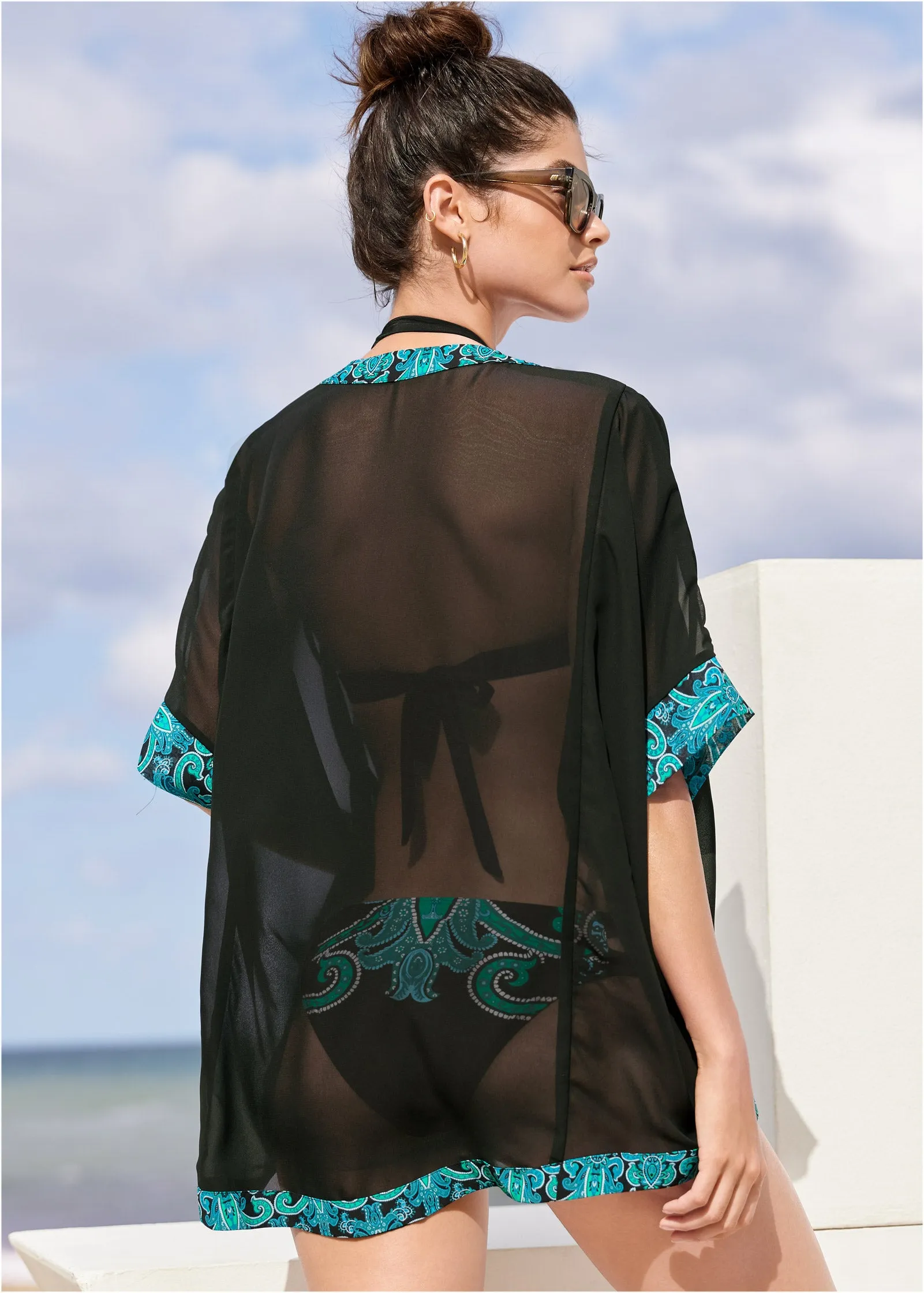 Cover-Up Kimono - Evening Paisley sold by VENUS product image thumbnail 2