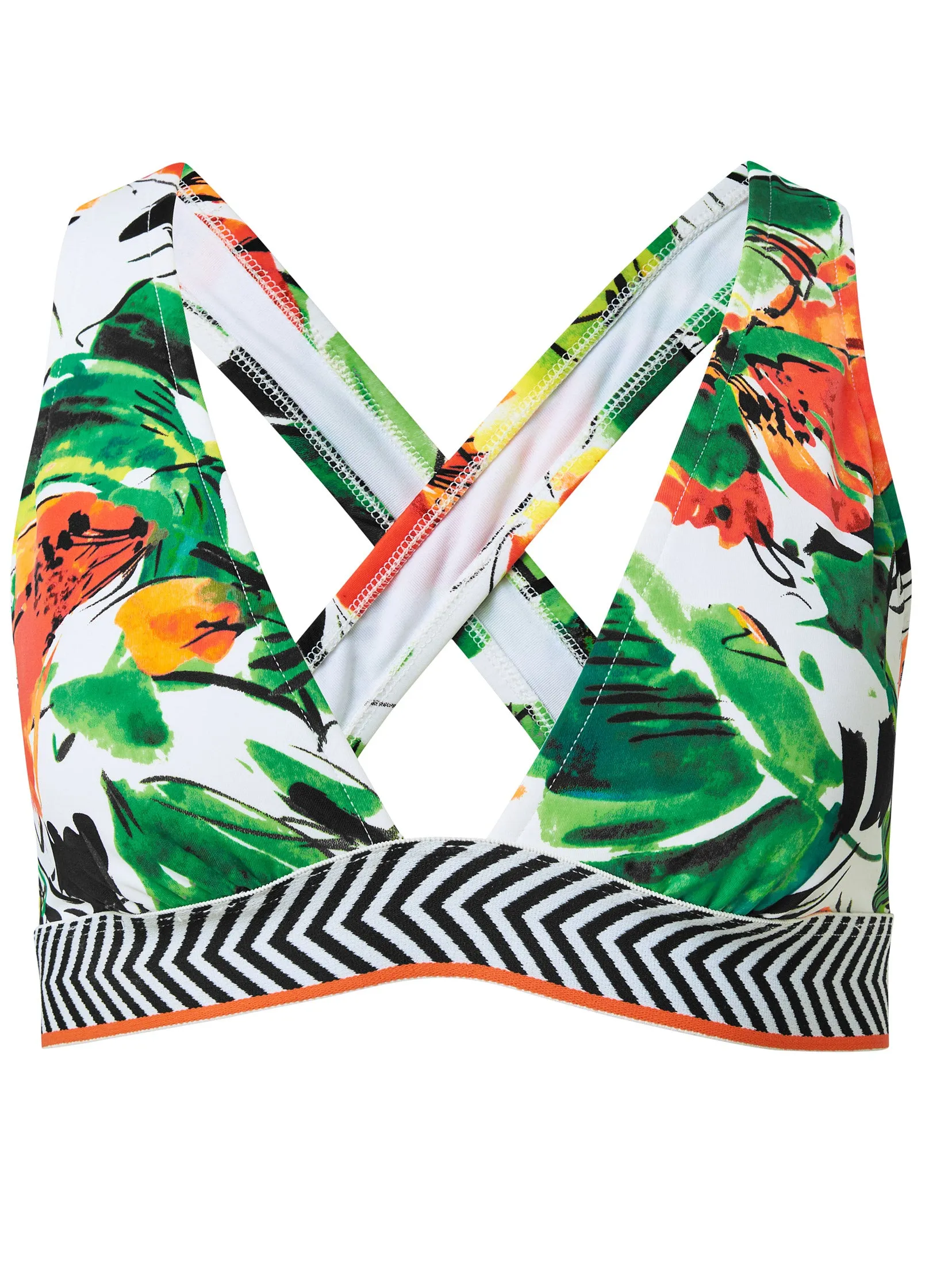 Sleek Cross Back Top - Passionate Florals sold by VENUS product image thumbnail 5