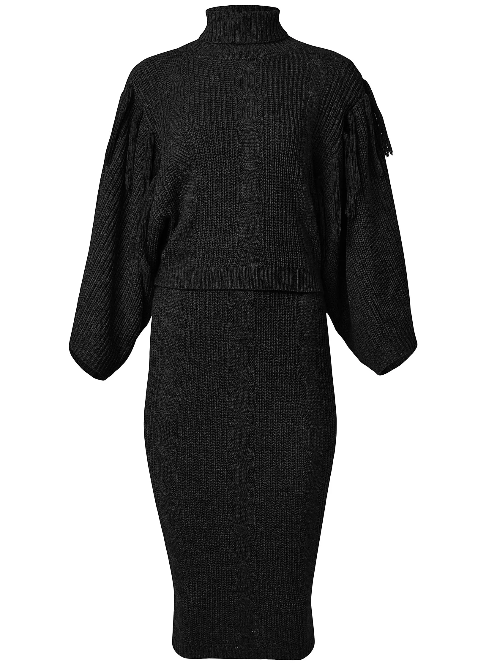Two-Piece Sweater Dress - Black sold by VENUS product image thumbnail 2