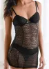 Leopard Lace Chemise - Black Leopard sold by VENUS