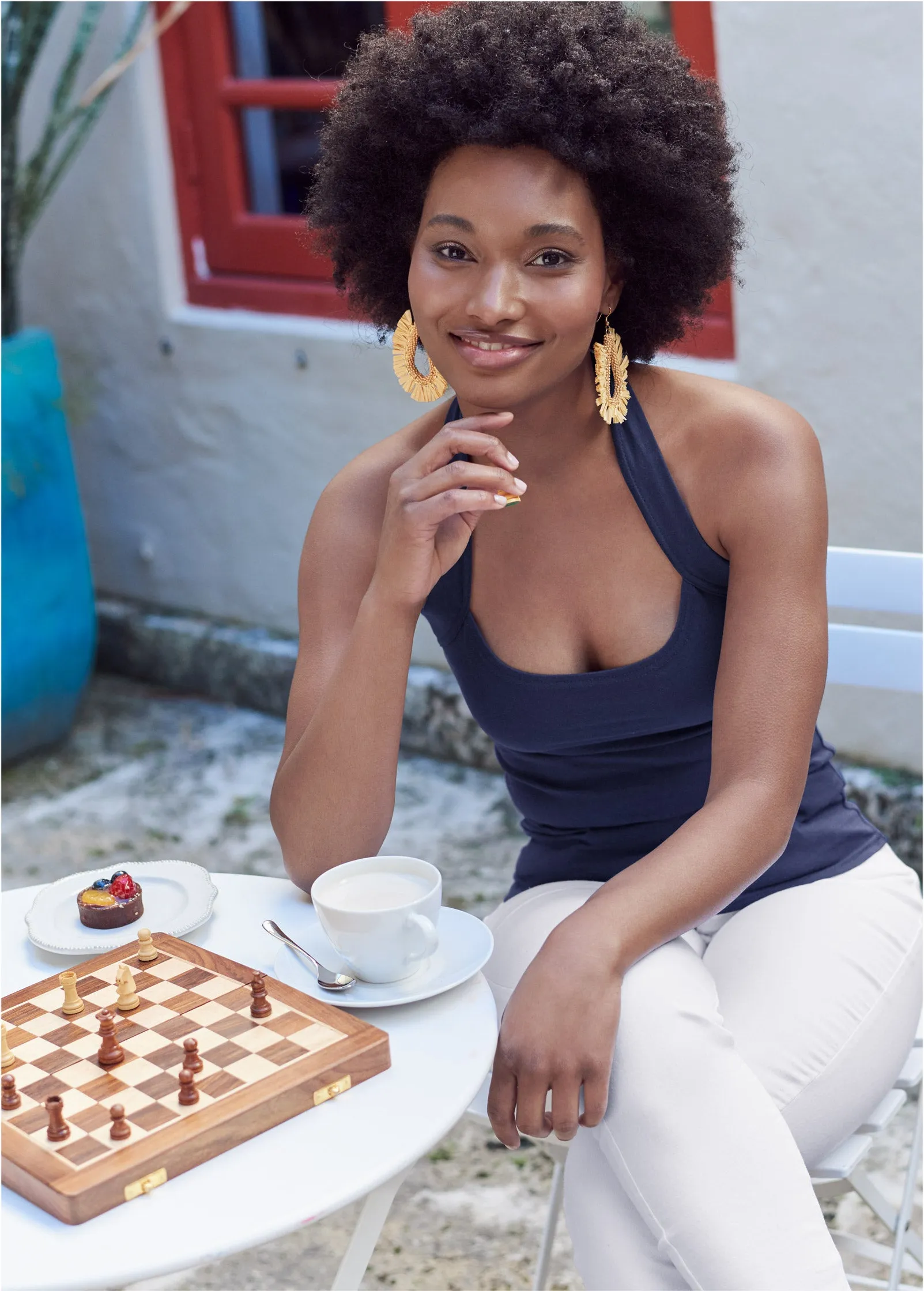 Easy Halter Top - Navy sold by VENUS product image thumbnail 3