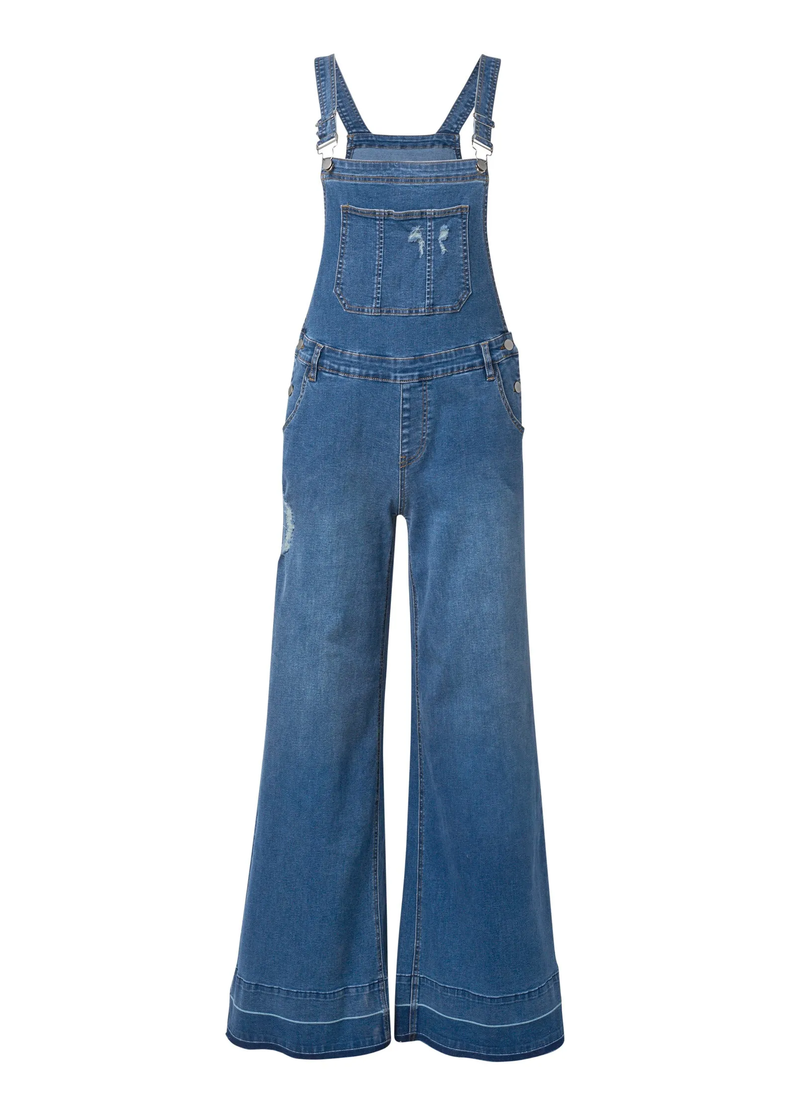 Denim Flare Overalls - Medium Wash sold by VENUS product image thumbnail 5