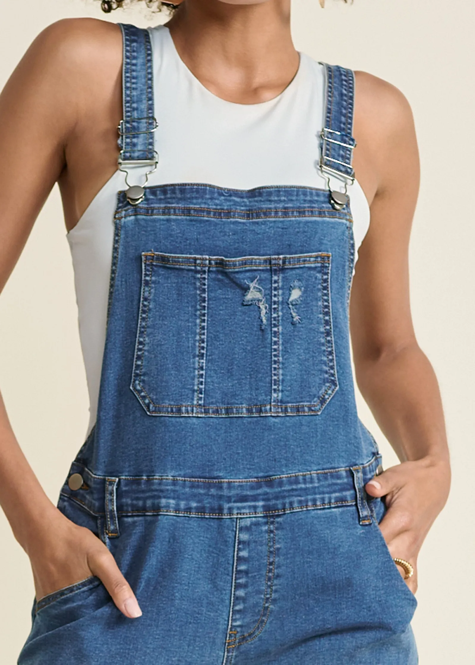 Denim Flare Overalls - Medium Wash sold by VENUS product image thumbnail 3