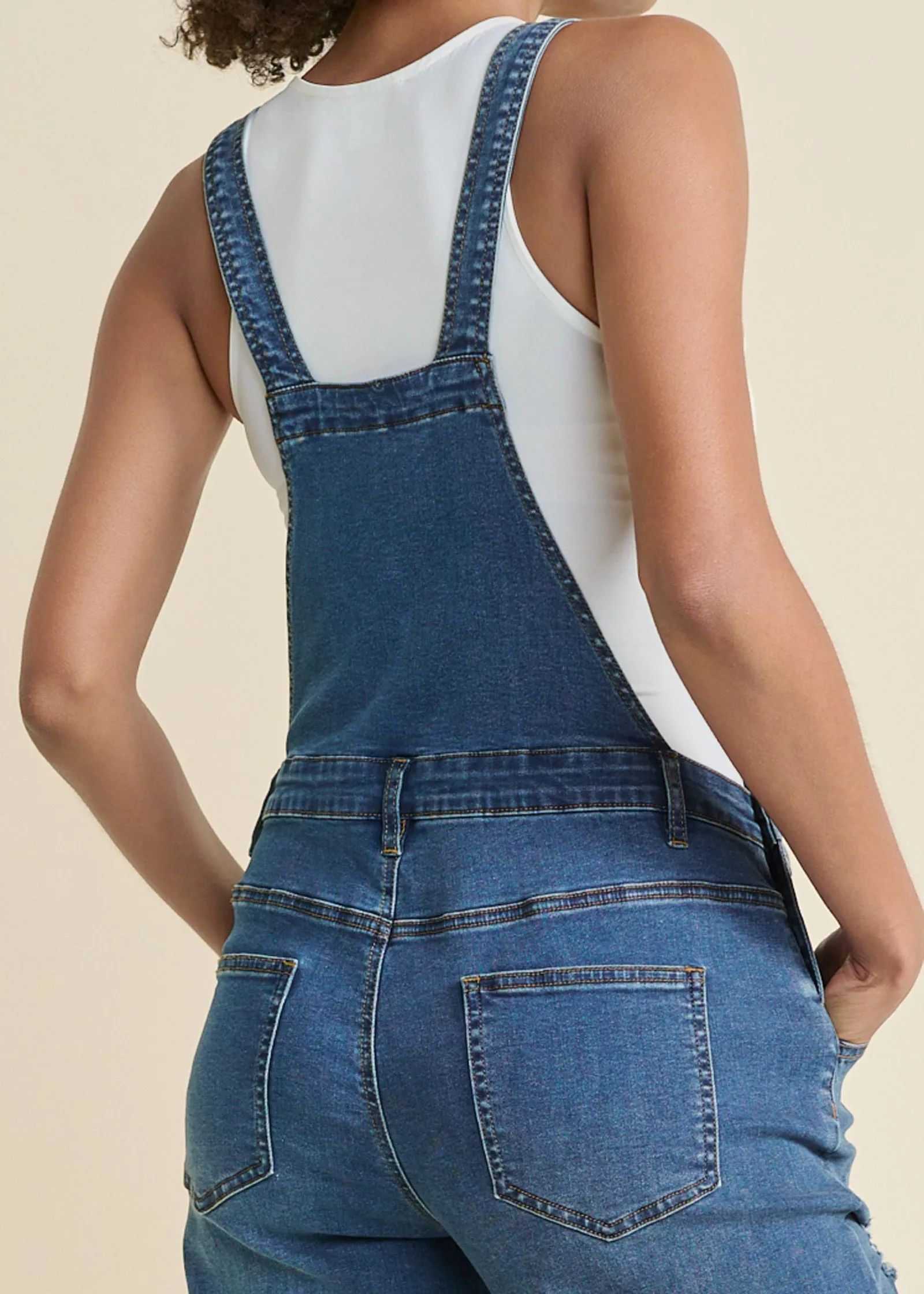 Denim Flare Overalls - Medium Wash sold by VENUS product image thumbnail 4