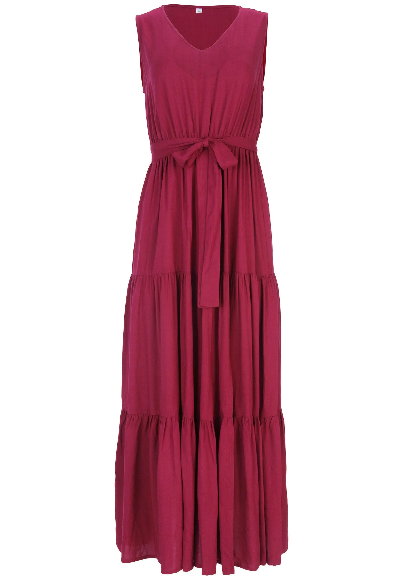 Wrap Tiered Maxi Dress - Mauve sold by VENUS product image thumbnail 3