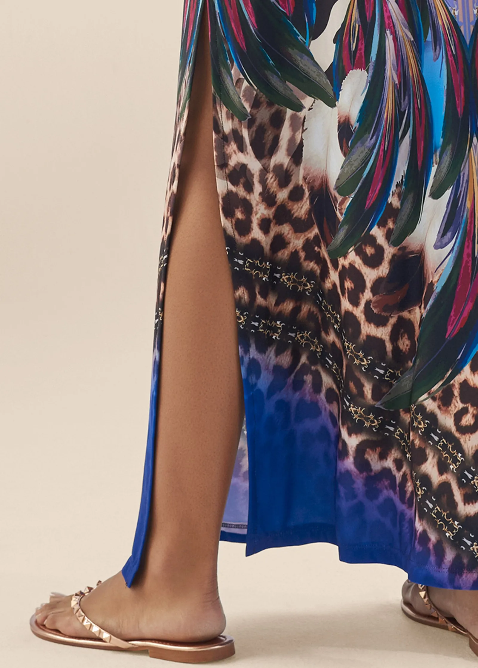 Jungle Party Halter Dress - Purple Multi sold by VENUS product image thumbnail 4