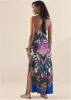 Jungle Party Halter Dress - Purple Multi sold by VENUS