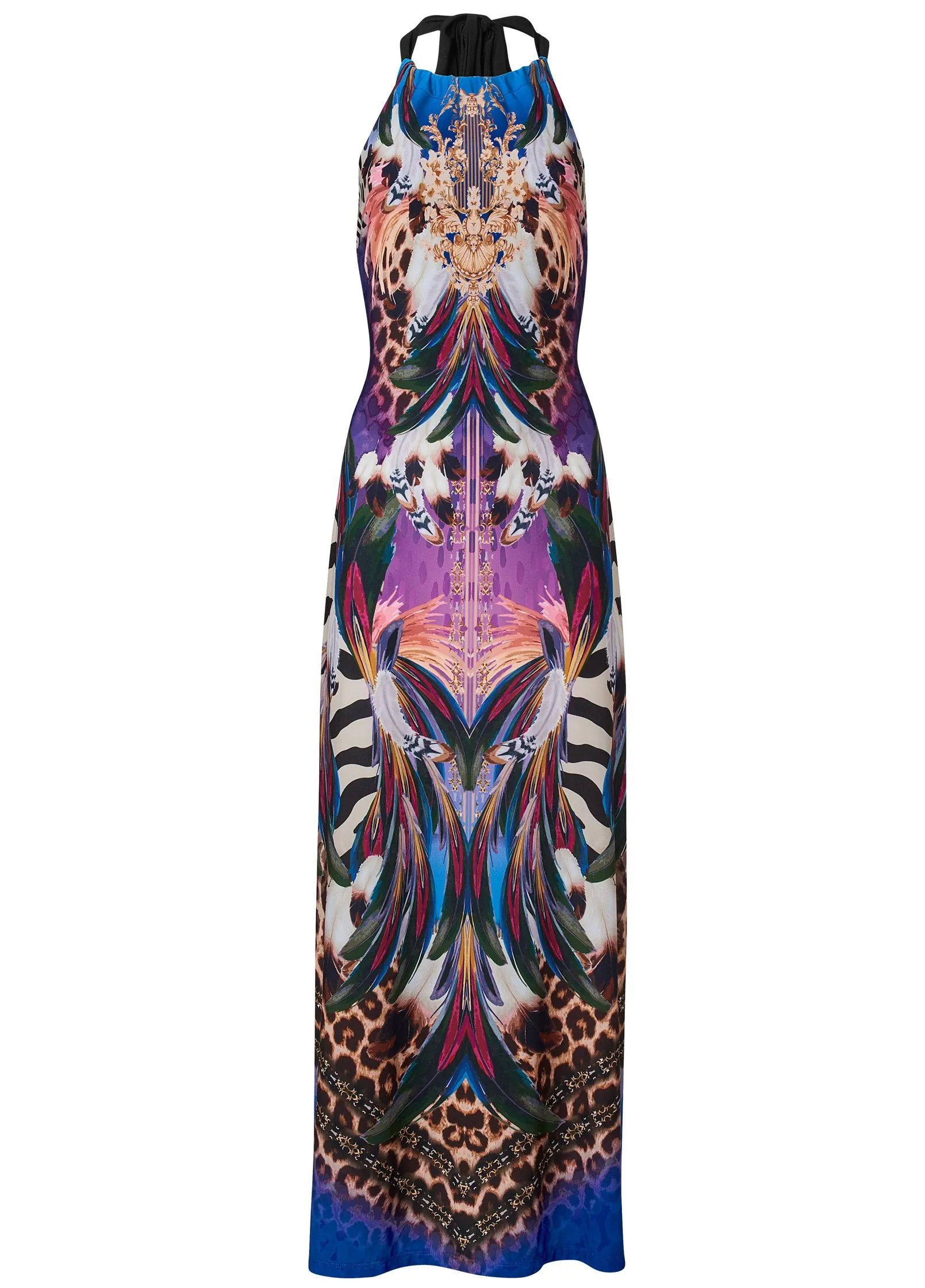 Jungle Party Halter Dress - Purple Multi sold by VENUS product image thumbnail 5